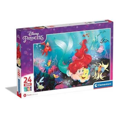 Clementoni Puzzle 24 pz Maxi Super Color Sirenetta 3-5a (62x42cm) DISNEY - Immagine 1 di 4