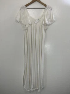 Vintage 70s Coquette Regency Romantic Fairy Dress L Cottagecore Dainty Lounge Patio - Bild 1 von 12