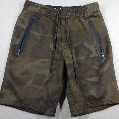 Men's S American Eagle Green Camouflage Polyester Shorts Zip Pockets Drawstring  - Image 1 of 4