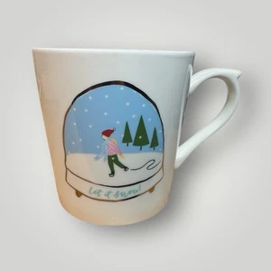 White Opalhouse Christmas Snow Globe Coffee Mug - Let it Snow - Picture 1 of 10