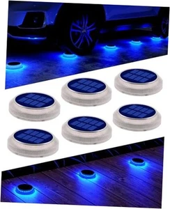 6 Packs Solar Driveway Lights, Solar Dock Lights, Deck 6 Pack Round 22LEDS - Picture 1 of 7