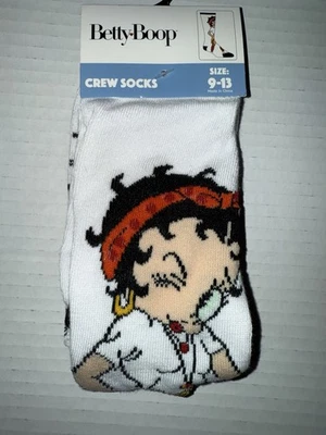 Calcetines Retro Betty Boop - Media pantorrilla Cultura Pop Nuevos Talla 9-13 Foto 1 de 3