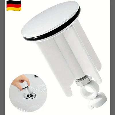 1A✓Waschbecken Stöpsel Abflussstöpsel WC BAD  WASCHBECKEN ABFLUSS STOPFEN Weiß✅ - Bild 1 von 4