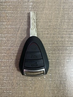 OEM PORSCHE REMOTE HEAD COMBO KEY FOB FCC: LXP-VIM2442 (3-BUTTON) BLACK MINT - Image 1 of 2