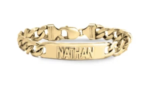 PERSONALIZED ID 24K GOLD PLATING BRACELET - Picture 1 of 1
