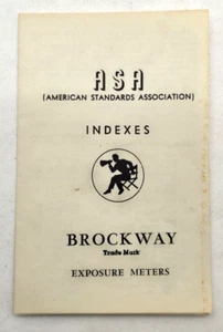 ASA Indexes Brockway Exposure Meter (Manual Guide Only) (A25) - Picture 1 of 3