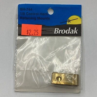 NOS Vintage Brodak Mfg Model RC Airplane BH-744 1/8 Control Horn Retaining Mount - Image 1 of 4
