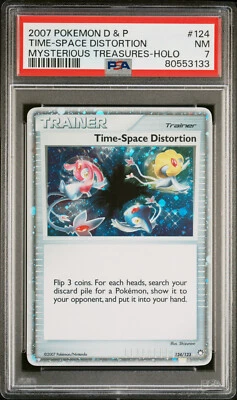 2007 POKEMON MYSTERIOUS TREASURES TIME SPACE DISTORTION #124 PSA 7 NM #80553133 - Image 1 of 2