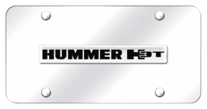Hummer H3T Chrome 3D Bar Logo License Plate Official Licensed - Foto 1 di 2
