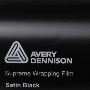 28,9€/m² Avery Supreme Wrapping Film Satin Black Autofolie Schwarz Folie - Bild 1 von 1