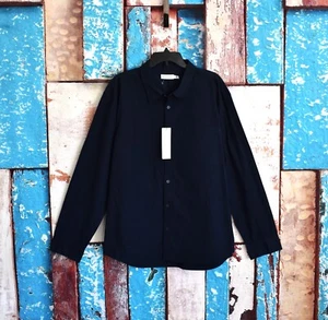Men's Calvin Klein Button Down Easy Shirt Pocket 2XLARGE Dark Sapphire NEW - Picture 1 of 12