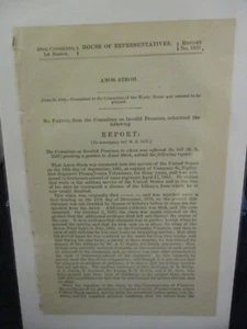 Government Report 1884 Amos Stroh Co. G 81st Regiment Pennsylvania Volunteers - Picture 1 of 1