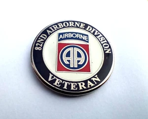 82ND AIRBORNE DIVISION VETERAN (1 Rd") US ARMY Military Hat Pin P15525 EE - Picture 1 of 2