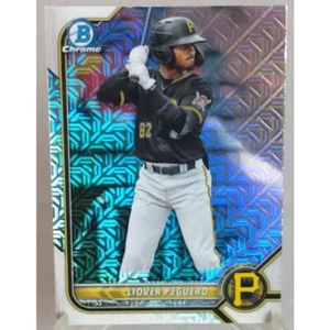 2022 Bowman Chrome Liover Peguero Mojo Refractor Pirates - Picture 1 of 2