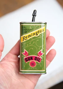 Vintage Remington Handy Oiler gun tin metal Oil Can rifle Hunting NOS FULL - Picture 1 of 7