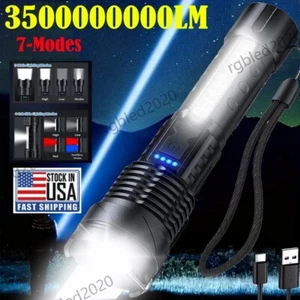 350000000LM superhelle LED taktische Taschenlampe 7 Modi wiederaufladbare Arbeitsleuchten - Bild 1 von 19