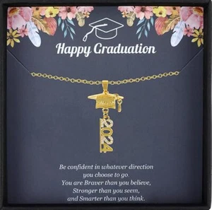 Graduation Gifts for Her 2024, Class of 2024 Graduation Necklace, Senior High Sc - Picture 1 of 7