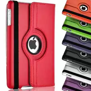 For iPad 10/9/8/7,6th 5th Air 5 Mini 2/4/5 Leather 360 Rotating Smart Case Cover - Picture 1 of 18