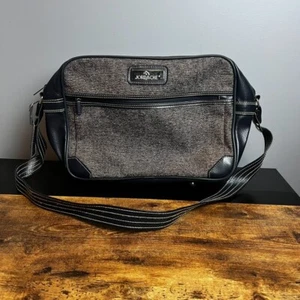 Vintage Jordache Navy Tapestry Travel Carry On Bag Shoulder Strap Duffel Satchel - Picture 1 of 15