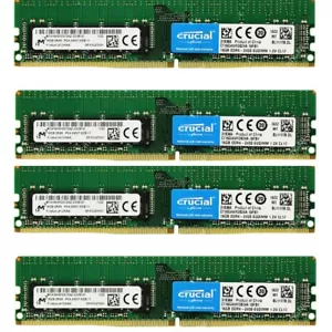 Crucial 64GB (4X16GB) DDR4 2400MHz PC4-19200 ECC UDIMM Memory Ram CT16G4WFD824A - Picture 1 of 6