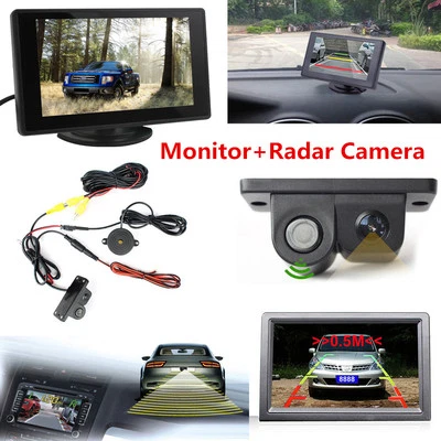 4.3" Display Monitor+Car Reverse Parking Rear View Camera & Radar Alarm System - Image 1 of 4