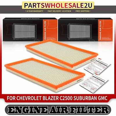 2x Filtro de aire del motor para Chevrolet Blazer C1500 C2500 GMC C3500HD panel flexible Foto 1 de 4