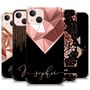 PERSONALISIERTE TELEFON GOLD HÜLLE NAME STOSSFESTE ABDECKUNG FÜR IPHONE 11 12 13 PRO 14 7 - Bild 1 von 18