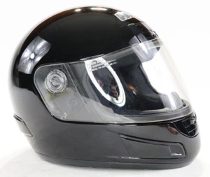 HJC full face helmet L XL black gloss youth childs boys girls clear shield DOT - Picture 1 of 9