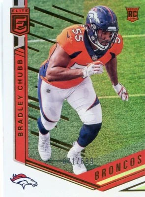 2018 PANINI ELITE ROOKIE RC BRADLEY CHUBB #/699 NO. 190 BRONCOS  - Image 1 of 2