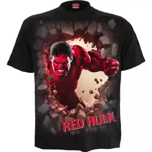 CAPTAIN AMERICA - RED HULK - Front Print T-Shirt Black - Picture 1 of 9