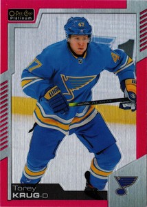 2020-21 Upper Deck O-Pee-Chee Platinum Matte Pink TOREY KRUG #99 Blues UD OPC