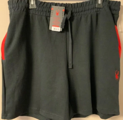 Shorts SPYDER lounge lã preto vermelho tamanho XL masculino novo com etiquetas US$ 55,00 - Imagem 1 de 4