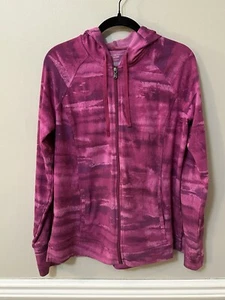 TEK Gear Dry Tek Long Sleeve Size L Zip Up Jacket Workout Top Pink Purple Camo - Picture 1 of 5
