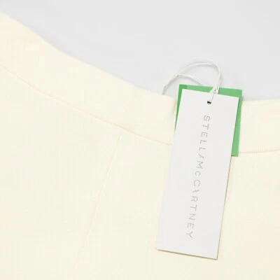 Stella McCartney NWD Compact Knit Pants Flare Hem Size 40 Pale Yellow (Vanilla) - Image 1 of 4