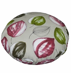 ai01n Light Green Wine Red Dark Green on Pale Grey Cotton Pillow/ Cushion Cover - Picture 1 of 5