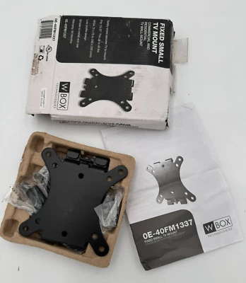 *WBox Technologies 0E-40FM1337 13" - 40" Fixed TV Mount, NEW Damaged Box - Image 1 of 3