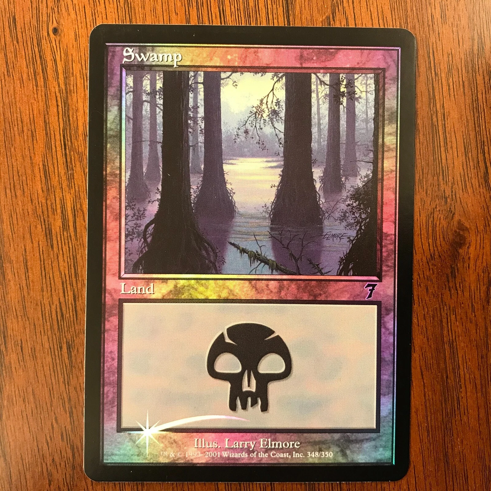 MTG 2001 Seventh Edition FOIL Swamp #348 Magic the Gathering Unplayed NM