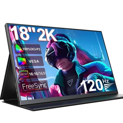 UPERFECT 18 pollici 120 Hz monitor da gioco 2K monitor portatile 16:10 schermo PC - Immagine 1 di 4