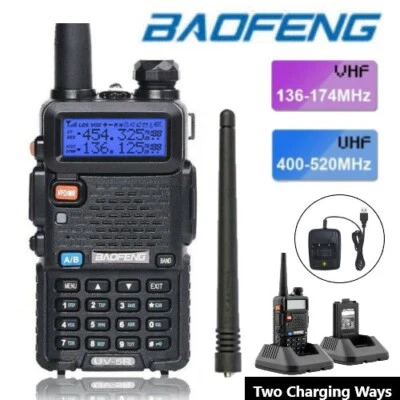 BAOFENG UV-5R VHF/UHF Dual Band Two Way Ham Radio Walkie Talkie Transceiver UK