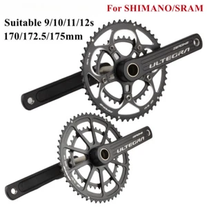 170/172.5/175mm Crank Road Bike Crankset 50/34T 52/36T 53/39T Double Sprocket BB - Picture 1 of 48