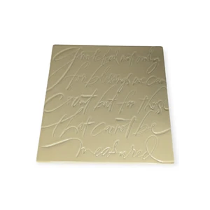 Hallmark Blessings Thankful Tan Square Flat Plate 8" x 8" Thanksgiving Decor - Picture 1 of 9