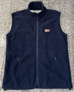 A Authentic RM R M Williams Australia Navy Blue Fleece Zip Vest Gilet Mens Sze S - Picture 1 of 12