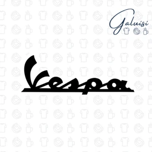 ADESIVO STICKER VESPA PIAGGIO SCRITTA PRESPAZIATO per CASCO, MOTO, BICI, PARETE - Imagen 1 de 1