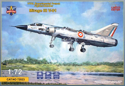 VTOL Experimental Fighter-Bomber Mirage III V-01 ModelSvit 72023 1/72 Scale - Image 1 of 4