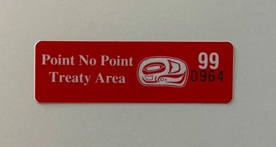 Sello de pesca del área del Tratado de la India del Noroeste 1999 - punto sin punto - PNP# 19 Foto 1 de 2