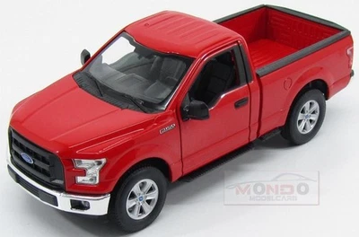 1:24 Welly Ford Usa F-150 Regular Cab Pick-Up 2015 Red WE24063R Modellino - Immagine 1 di 2