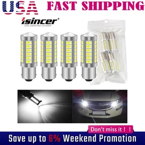 4x 1156 LED Bulbs Super Bright White DRL 1141 P21W BA15S Backup Reverse Lights - Picture 1 of 12
