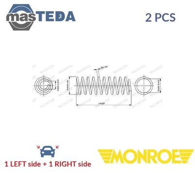SP3497 COIL SPRING PAIR SET REAR MONROE 2PCS FOR DAEWOO NUBIRA,LACETTI - Image 1 of 4