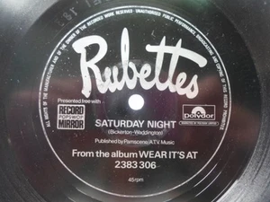 Rubettes Saturday Night flexi Sound For Industry SFI 183 EX 1970s flexi, Saturda - Foto 1 di 5