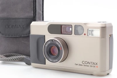 [N MINT++]  All Works Contax T2 Titan Silver Compact 35mm Film Camera From JAPAN - Image 1 of 4